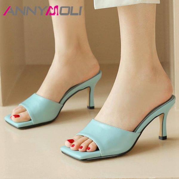 annymoli women high heel slippers square toe stiletto heels shoes female casual sandals fashion footwear female slides red 42 43, Black
annymoli women high heel slippers square toe stiletto heels shoes female casual sandals fashion footwear female slides red 42 43, Black