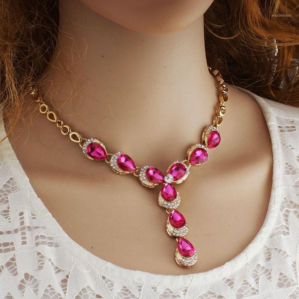 rose red crystal necklace jewelry fashion women's clothing accessories gold color necklace set1, Golden;silver
rose red crystal necklace jewelry fashion women's clothing accessories gold color necklace set1, Golden;silver