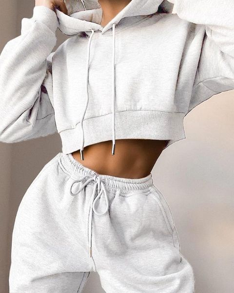 casual wild two piece set hoodie solid color &long pants loose 2 piece set women fashion daily sport women two outfits1, White
casual wild two piece set hoodie solid color &long pants loose 2 piece set women fashion daily sport women two outfits1, White
