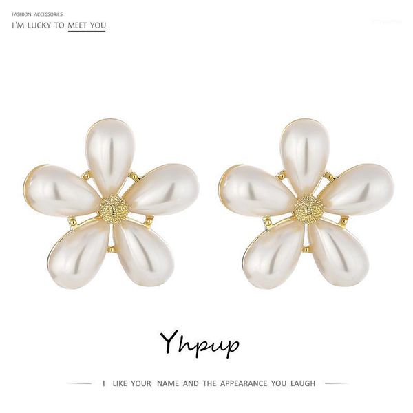 yhpup stylish simulated pearls flower stud earrings elegant earrings jewelry for women orecchini donna accessories gift 20201, Golden;silver
yhpup stylish simulated pearls flower stud earrings elegant earrings jewelry for women orecchini donna accessories gift 20201, Golden;silver