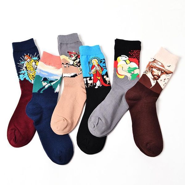wholesale- chaozhu new the world famous painting characters jesus novel harajuku art socks men tube long cotton socks art calcetines1, Black
wholesale- chaozhu new the world famous painting characters jesus novel harajuku art socks men tube long cotton socks art calcetines1, Black