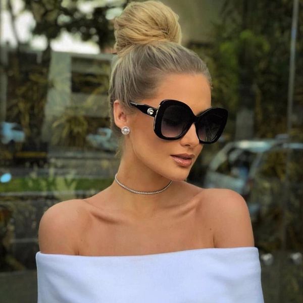 sunglasses 2021 oversized women red lens cat design luxury vintage lady fashion eye sun glasses, White;black
sunglasses 2021 oversized women red lens cat design luxury vintage lady fashion eye sun glasses, White;black