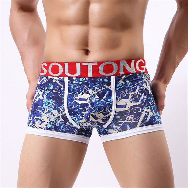 3Pieces/Lot Mens Camouflage Boxer Cool Print Mens Underwear Sexy Cotton U Convex Pouch Breathable Fashion Boxer Shorts Underpants, Blue
3Pieces/Lot Mens Camouflage Boxer Cool Print Mens Underwear Sexy Cotton U Convex Pouch Breathable Fashion Boxer Shorts Underpants, Blue