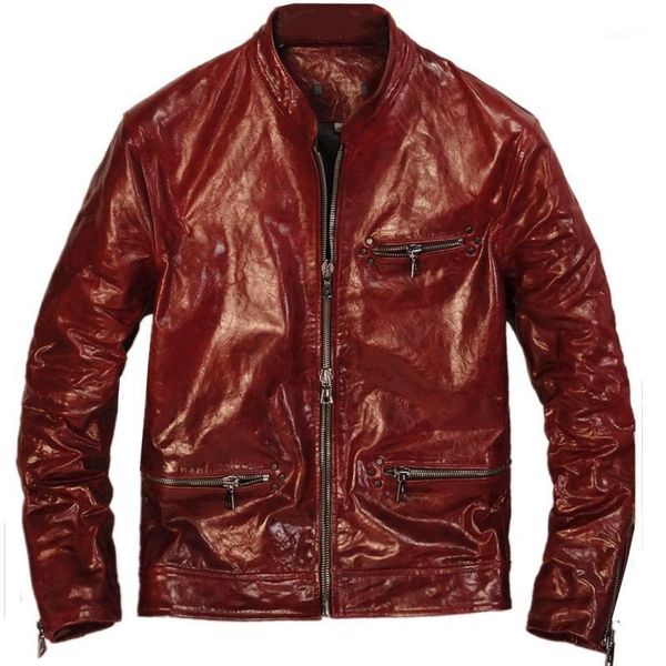 2020 wine red men retro casual leather jacket plus size xxxl genuine sheepskin autumn slim fit short leather coat, Black
2020 wine red men retro casual leather jacket plus size xxxl genuine sheepskin autumn slim fit short leather coat, Black