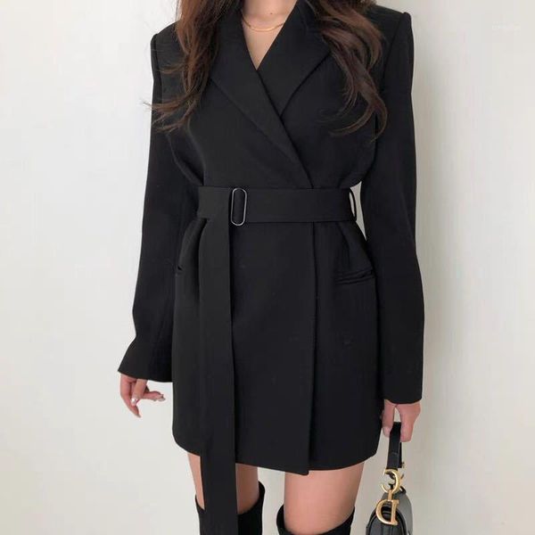 2020 autumn new korean casual temperament suit jacket retro solid color lace-up pocket straight type mature wild blazers1, White;black
2020 autumn new korean casual temperament suit jacket retro solid color lace-up pocket straight type mature wild blazers1, White;black