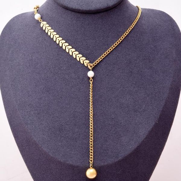 2020 new wheat ear necklace thickness mix and match pearl steel ball tassel pendant titanium steel does not fade, Silver
2020 new wheat ear necklace thickness mix and match pearl steel ball tassel pendant titanium steel does not fade, Silver