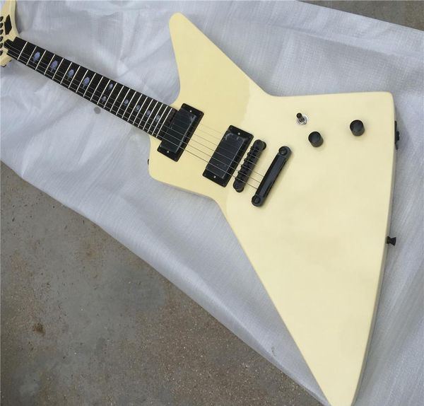 metallic jameshetfield cream white explorer electric guitar eet fuk fingerboard inlay active pickups 9v battery box black hardware
metallic jameshetfield cream white explorer electric guitar eet fuk fingerboard inlay active pickups 9v battery box black hardware