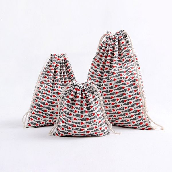 cotton holding linen shoes household 3 pcs/lot travel portable drawstring bundles dust proof cloth storage bags