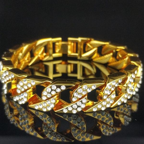 hip hop miami cuba chain link full zircon 14mm bracelet exaggerated hip hop ice out men's chain jewe wmtjsp, Black
hip hop miami cuba chain link full zircon 14mm bracelet exaggerated hip hop ice out men's chain jewe wmtjsp, Black