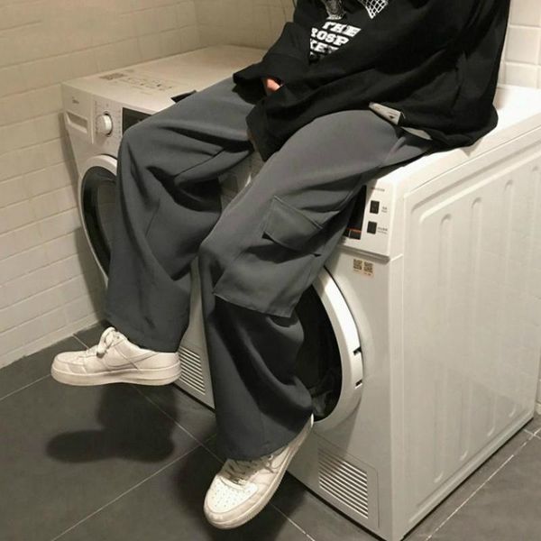 men's pants casual plus size 3xl baggy side pocket mopping couples mens cargo pant solid simple harajuku streetwear men fashion, Black
men's pants casual plus size 3xl baggy side pocket mopping couples mens cargo pant solid simple harajuku streetwear men fashion, Black