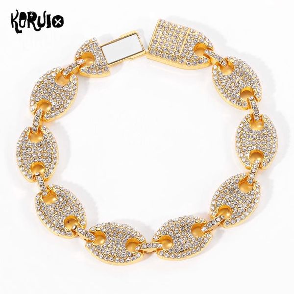 Luxury Iced Out Paved Rhinestones Full Miami Coffee Bean Bracelet 20cm Shine For Man Women Charm Rock Hip-hop Jewelry Gifts, Golden;silver
Luxury Iced Out Paved Rhinestones Full Miami Coffee Bean Bracelet 20cm Shine For Man Women Charm Rock Hip-hop Jewelry Gifts, Golden;silver