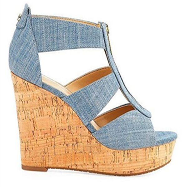light blue denim cunha front zip peep toe mode ladies bottine gladiator jump enclosed platform wood grain sandals 4u23, Black
light blue denim cunha front zip peep toe mode ladies bottine gladiator jump enclosed platform wood grain sandals 4u23, Black