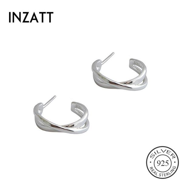 INZAReal 925 Sterling Silver Crossing Lines Stud Earrings For Fashion Women Party Fine Jewelry Hiphop Accessories Gift, Golden;silver
INZAReal 925 Sterling Silver Crossing Lines Stud Earrings For Fashion Women Party Fine Jewelry Hiphop Accessories Gift, Golden;silver