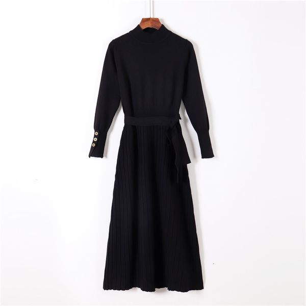 2021 new autumn winter maxi women sleeve ol female long sweater with belt elegant a-line solid slim dress ghfp, Black;gray
2021 new autumn winter maxi women sleeve ol female long sweater with belt elegant a-line solid slim dress ghfp, Black;gray