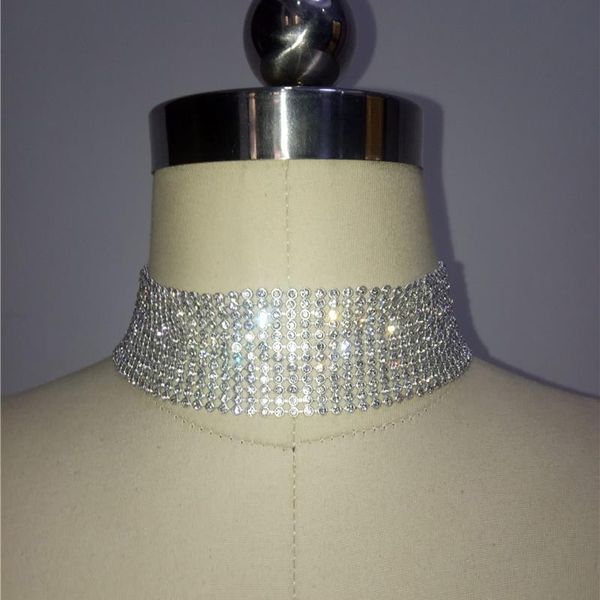 chokers glitter luxury 12 rows rhinestone statement necklace choker for women jewelry gold and silver, Golden;silver
chokers glitter luxury 12 rows rhinestone statement necklace choker for women jewelry gold and silver, Golden;silver