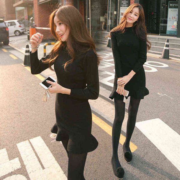 casual dresses spring small knitted wrap dr's autumn ruffle edge black wrap hip fishtail skirt, Black;gray
casual dresses spring small knitted wrap dr's autumn ruffle edge black wrap hip fishtail skirt, Black;gray
