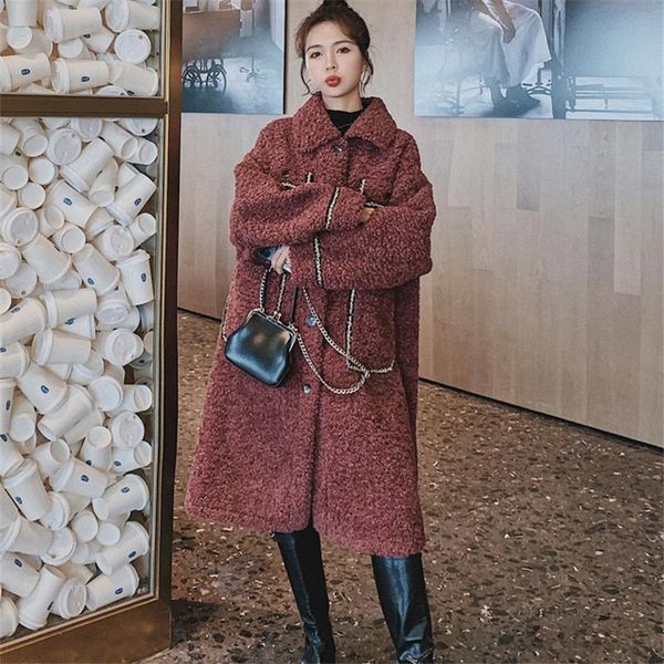 women's fur & faux winter coat women casual looselong outerwear female turn-down collar thick warm jacket ladies solid y193, Black
women's fur & faux winter coat women casual looselong outerwear female turn-down collar thick warm jacket ladies solid y193, Black