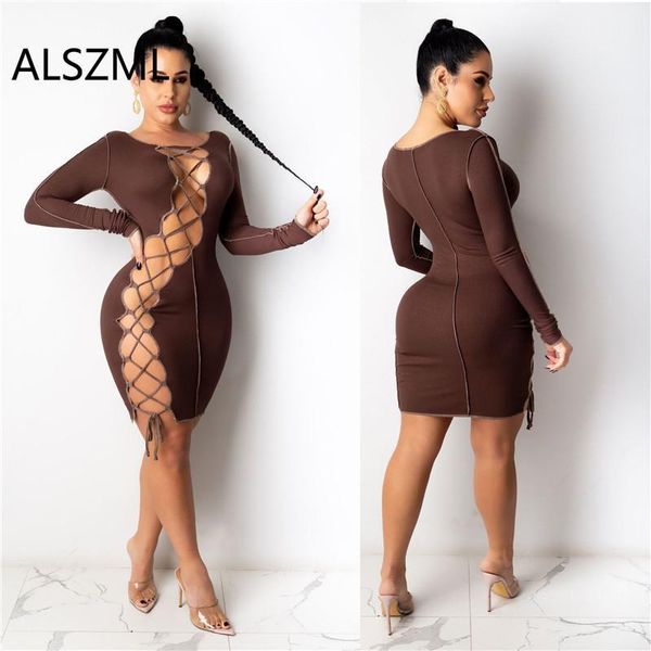 new style o neck solid color mini dress lace up long sleeve short party club wear vestidos1, Black;gray
new style o neck solid color mini dress lace up long sleeve short party club wear vestidos1, Black;gray