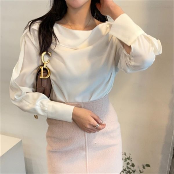 2021 new elegant shirt solid neck-frilled long sleeves hanging well loose women's blouses in the fashionable spring 75ae, White
2021 new elegant shirt solid neck-frilled long sleeves hanging well loose women's blouses in the fashionable spring 75ae, White