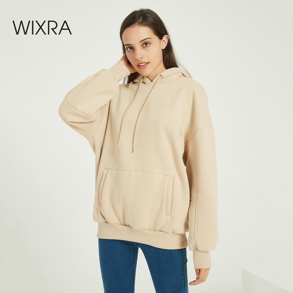 wixra women casual hooded sweatshirts warm velvet long sleeve loose solid autumn winter spring pullover lj200811, Black
wixra women casual hooded sweatshirts warm velvet long sleeve loose solid autumn winter spring pullover lj200811, Black