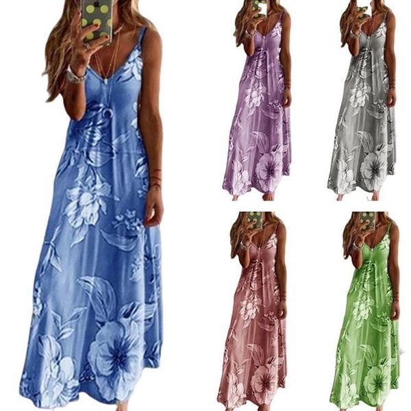 spaghetti strap sleeveless flower print dress women tunic summer casual boho beach long dress female plus size 5xlrobe vestidos, Black;gray
spaghetti strap sleeveless flower print dress women tunic summer casual boho beach long dress female plus size 5xlrobe vestidos, Black;gray