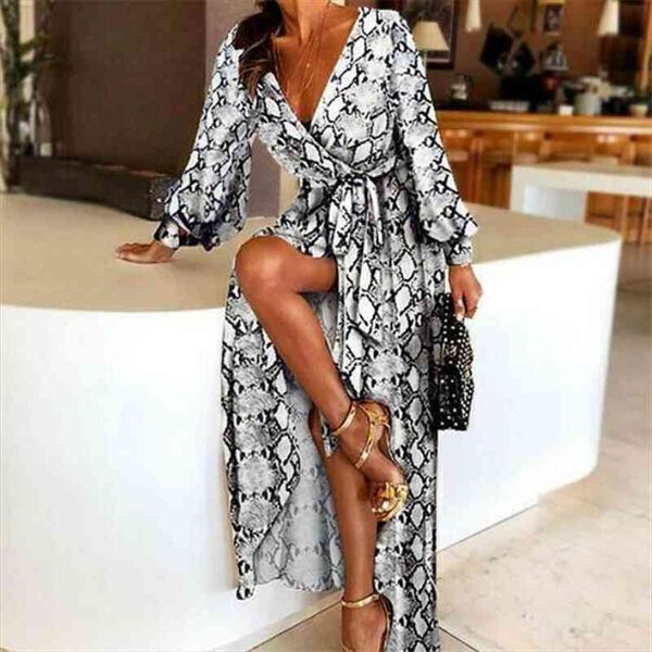 womens long maxi boho dresses elegant woman summer beach long maxi dress snake printed evening party sundress vestidos, Black;gray
womens long maxi boho dresses elegant woman summer beach long maxi dress snake printed evening party sundress vestidos, Black;gray