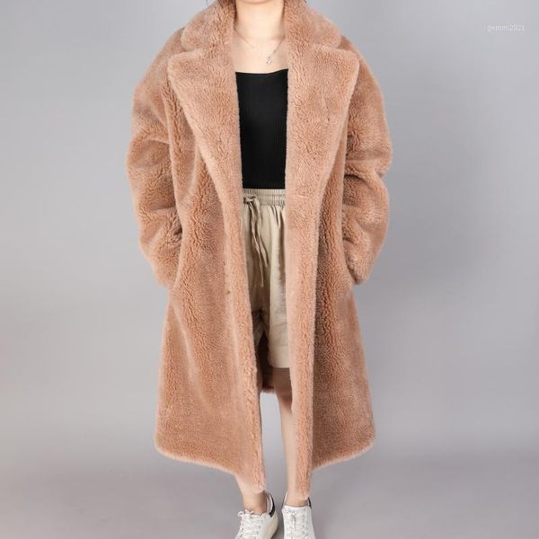 2019 fashion new products winter long women's jacket natural wool sheepskin warm loose jacket1, Black
2019 fashion new products winter long women's jacket natural wool sheepskin warm loose jacket1, Black