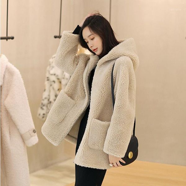 granular sheep shearing coat women 2020 new lamb fur coat mid-length fur hooded one1, Black
granular sheep shearing coat women 2020 new lamb fur coat mid-length fur hooded one1, Black
