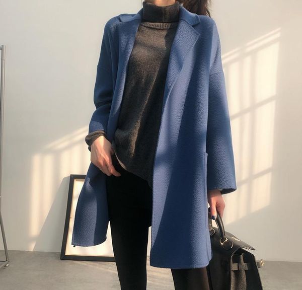 water wave pattern coat women's medium length double face cashmere lace up suit collar high end coat new autumn winter 2020, Black
water wave pattern coat women's medium length double face cashmere lace up suit collar high end coat new autumn winter 2020, Black