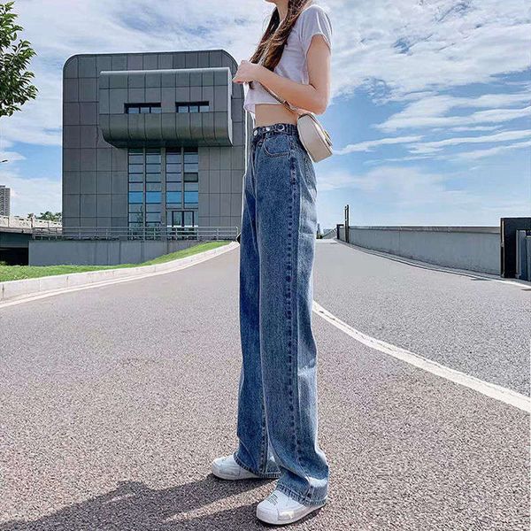high waist wide leg jeans women's loose and drooping feeling autumn 2020 new style yaya mopping straight pants for women, Blue
high waist wide leg jeans women's loose and drooping feeling autumn 2020 new style yaya mopping straight pants for women, Blue