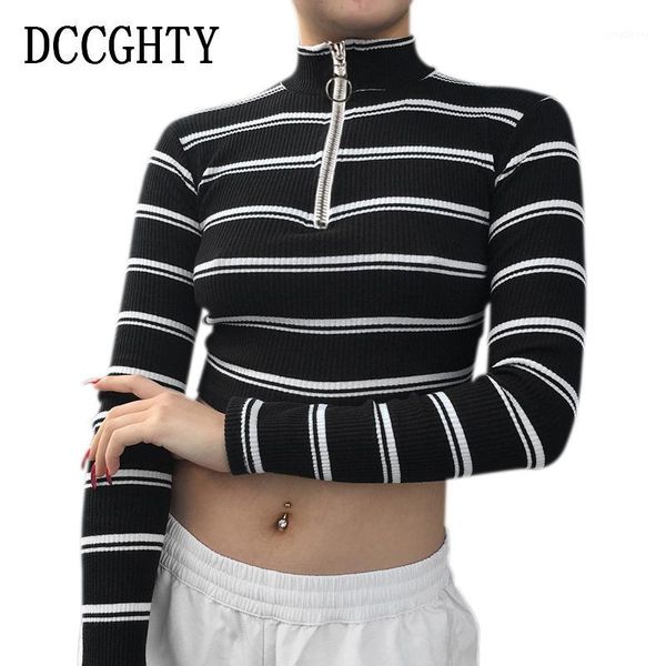 vogue zipper turtleneck striped short black t-shirt women long sleeve crop 2019 spring ladies tshirts street female tees1, White
vogue zipper turtleneck striped short black t-shirt women long sleeve crop 2019 spring ladies tshirts street female tees1, White