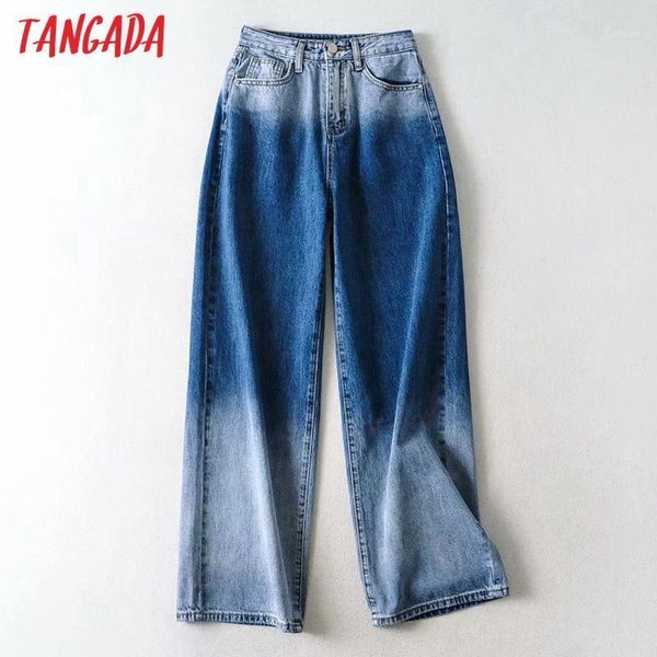 tangada 2020 fashion women blue gradient loose jeans pants long trousers pockets buttons female pants 2qi021
tangada 2020 fashion women blue gradient loose jeans pants long trousers pockets buttons female pants 2qi021
