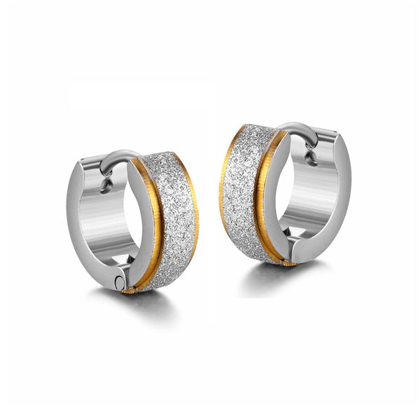 european and american jewelry new fashion personality earrings stainless steel earrings punk style frosted, Silver
european and american jewelry new fashion personality earrings stainless steel earrings punk style frosted, Silver
