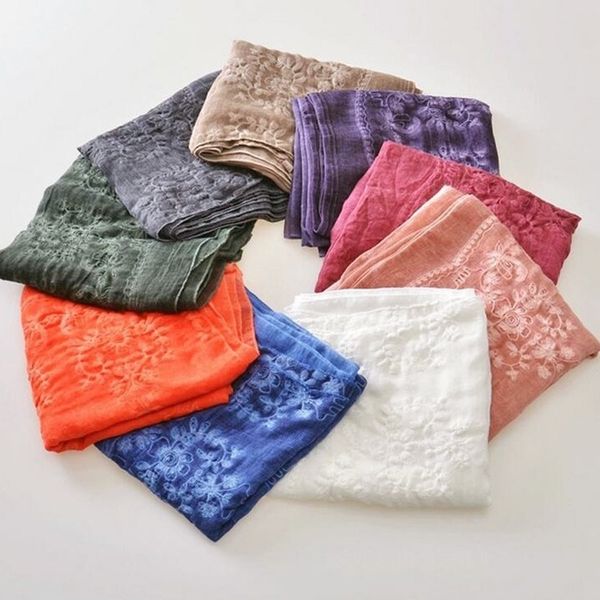 new design ethnic embroidered style cotton linen lace scarf shawls for women winter muslim hijab bandana pashmina y201024, Blue;gray
new design ethnic embroidered style cotton linen lace scarf shawls for women winter muslim hijab bandana pashmina y201024, Blue;gray
