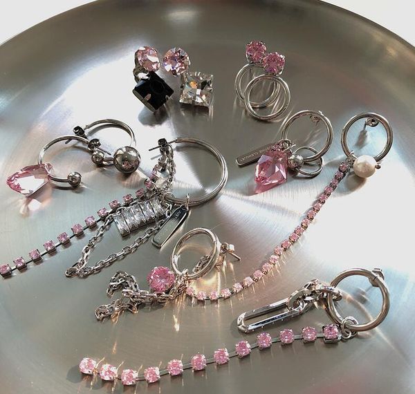 superior styles personality pink chain earrings 7 crystal women's asymmetric earrings fashion clenquet quality pearl justine wmtot, Golden;silver
superior styles personality pink chain earrings 7 crystal women's asymmetric earrings fashion clenquet quality pearl justine wmtot, Golden;silver