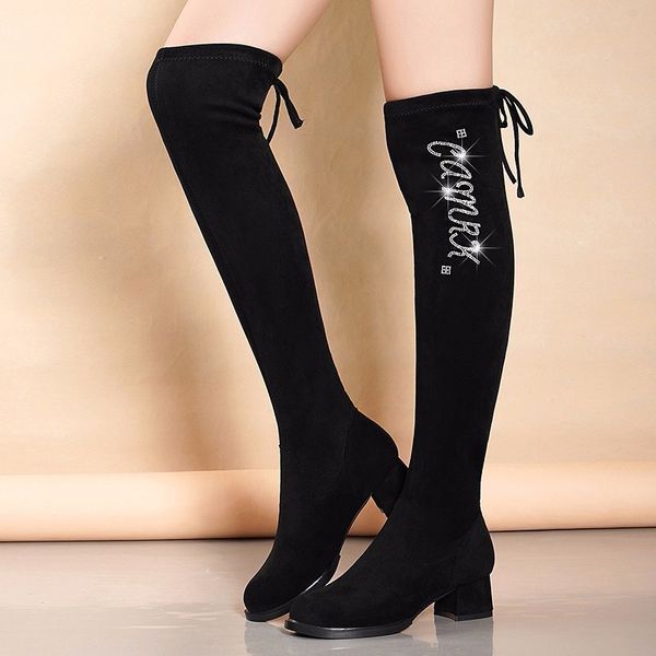 bright spring strass winter high black women mid-stretch of heels on the knee woman long boots lady shoes
bright spring strass winter high black women mid-stretch of heels on the knee woman long boots lady shoes