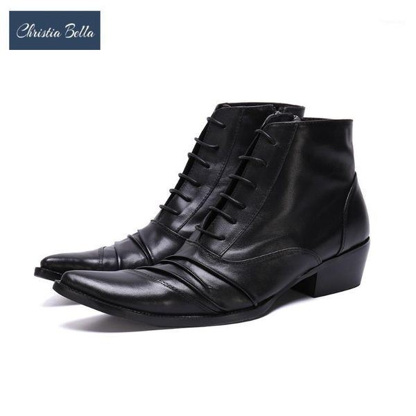 boots christia bella large size british style man short real leather increase height ankle formal dress italian1, Black
boots christia bella large size british style man short real leather increase height ankle formal dress italian1, Black