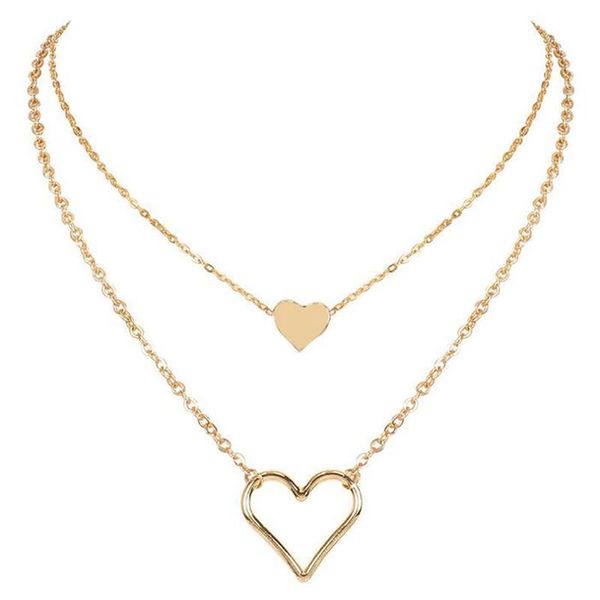 chokers double layer necklace fashion heart shaped pendant retro clavicle chain necklaces for women jewelry bijoux, Golden;silver
chokers double layer necklace fashion heart shaped pendant retro clavicle chain necklaces for women jewelry bijoux, Golden;silver