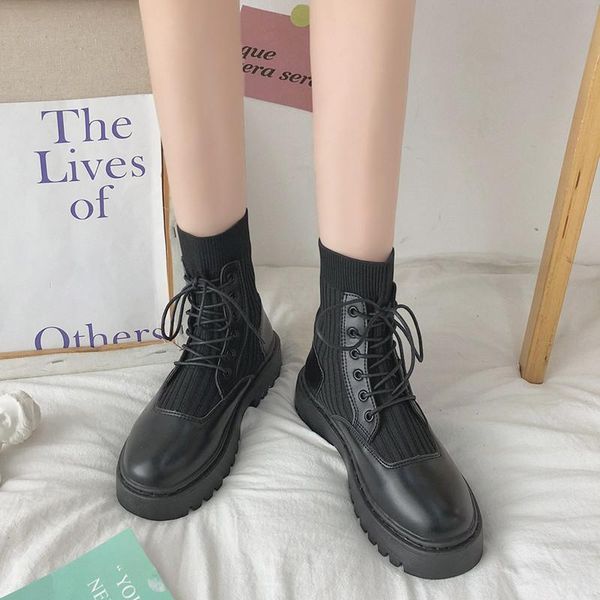 round toe boots women new 2021 flat heel female shoes lace up rock ankle med ladies autumn basic pu solid cotton fabric pvc, Black
round toe boots women new 2021 flat heel female shoes lace up rock ankle med ladies autumn basic pu solid cotton fabric pvc, Black
