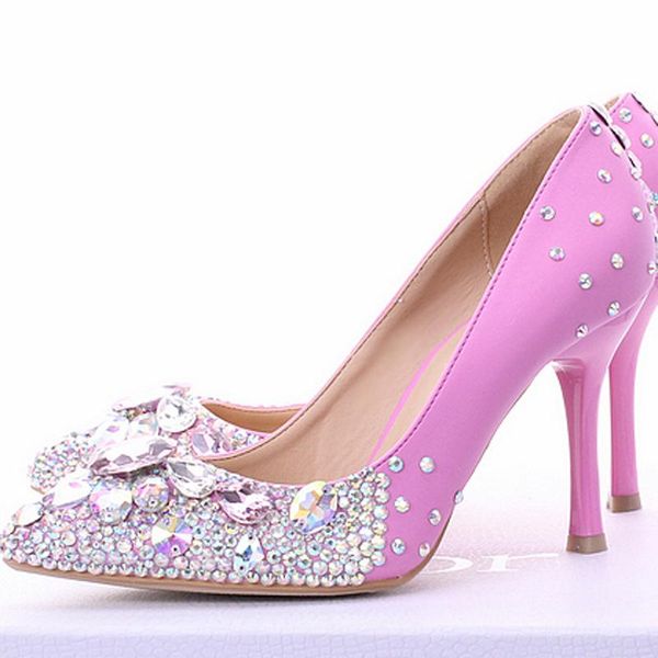dress shoes pointed toe high heels women beautiful crystal wedding rhinestone bridal, Black
dress shoes pointed toe high heels women beautiful crystal wedding rhinestone bridal, Black