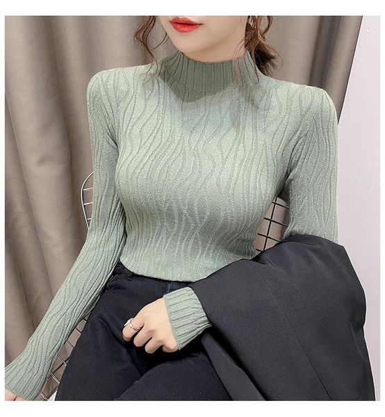 women's sweaters half turtleneck bottoming shirts wear autumn winter clothes wild fitting tight sweate, White;black
women's sweaters half turtleneck bottoming shirts wear autumn winter clothes wild fitting tight sweate, White;black