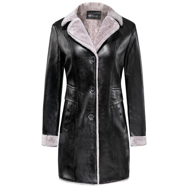 women's leather & faux plus size thick winter warm red jacket long fur collar coat motorcycle women pu jackets 2021, Black
women's leather & faux plus size thick winter warm red jacket long fur collar coat motorcycle women pu jackets 2021, Black