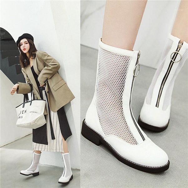 boots 2021 summer women ankle botas breathable mesh ladies booties spring and autumn round head women's black white 91
boots 2021 summer women ankle botas breathable mesh ladies booties spring and autumn round head women's black white 91
