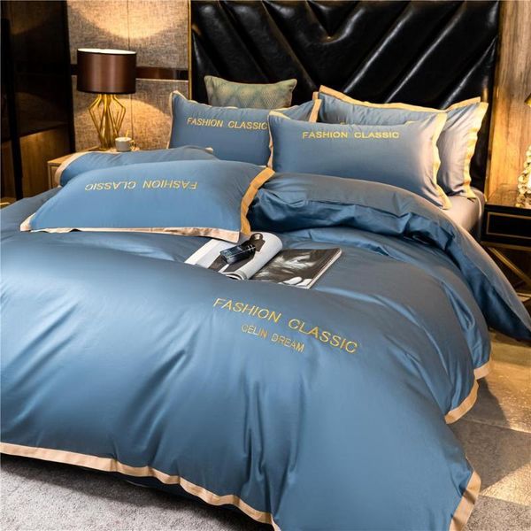 bedding sets high-end quality egyptian cotton set embroidered satin light luxury quilt cover duvet bed sheet pillowcases
bedding sets high-end quality egyptian cotton set embroidered satin light luxury quilt cover duvet bed sheet pillowcases