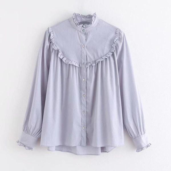 2020 women fashion agaric lace striped blouse retro women chic pleated stand collar shirts office femininas chemise ls61961, White
2020 women fashion agaric lace striped blouse retro women chic pleated stand collar shirts office femininas chemise ls61961, White