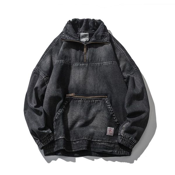 men's jackets retro denim jacket black color with front pockets jeans fashion designer male outwear coats size m-xl, Black;brown
men's jackets retro denim jacket black color with front pockets jeans fashion designer male outwear coats size m-xl, Black;brown