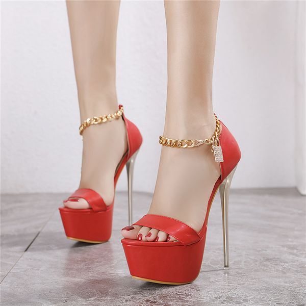 2021 17 female high-heeled sandals... high-luxury metal... six-inch fetish platform... lady gladiators... stiletto shoe 87l8, Black
2021 17 female high-heeled sandals... high-luxury metal... six-inch fetish platform... lady gladiators... stiletto shoe 87l8, Black