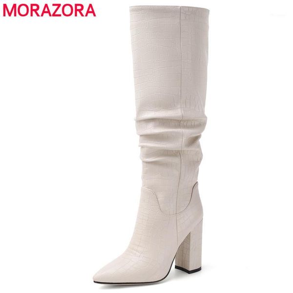 morazora 2020 brand new women boots thick high heels knee high boots pointed toe autumn winter ladies pleated fashion shoe1, Black
morazora 2020 brand new women boots thick high heels knee high boots pointed toe autumn winter ladies pleated fashion shoe1, Black