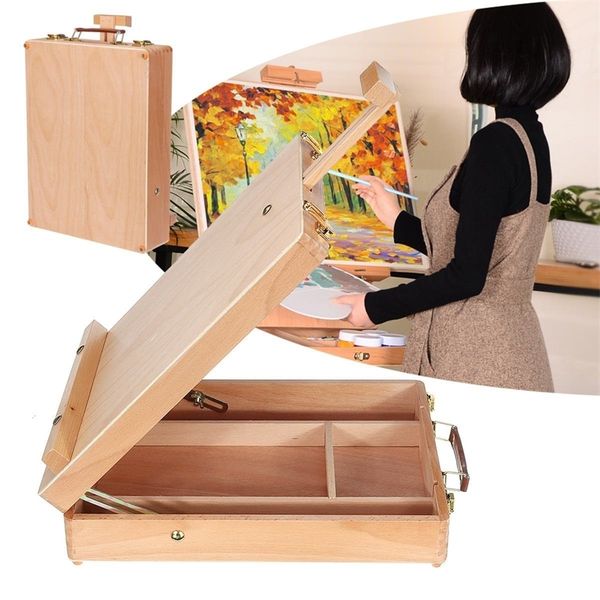 wooden easel artist craft with integrated box art drawing painting table box oil painting lapsuitcase multifunctional y200428
wooden easel artist craft with integrated box art drawing painting table box oil painting lapsuitcase multifunctional y200428