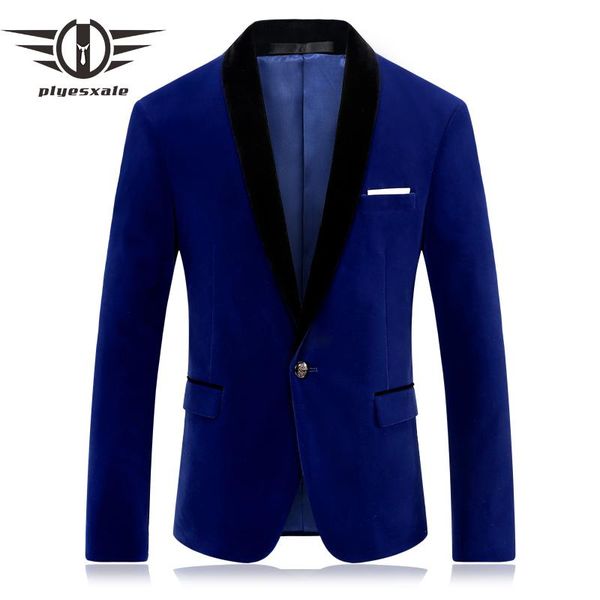 plyesxale brand red blue velour blazer men slim fit mens velvet blazers casual suit jacket stylish prom stage clothing q253, White;black
plyesxale brand red blue velour blazer men slim fit mens velvet blazers casual suit jacket stylish prom stage clothing q253, White;black
